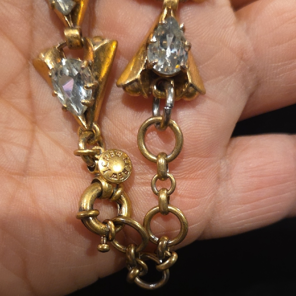 J. Crew Gold Necklace with Clear Accents - Picture 2 of 7